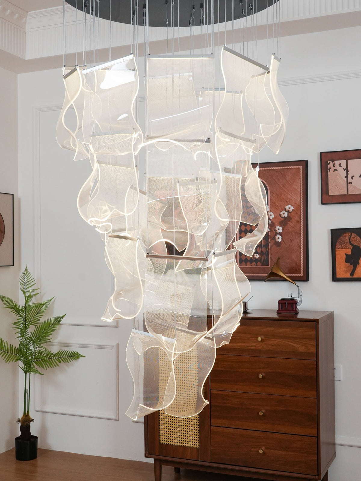 Lustra Chandelier Acrylic LED Abstract Floating - Neutralighting