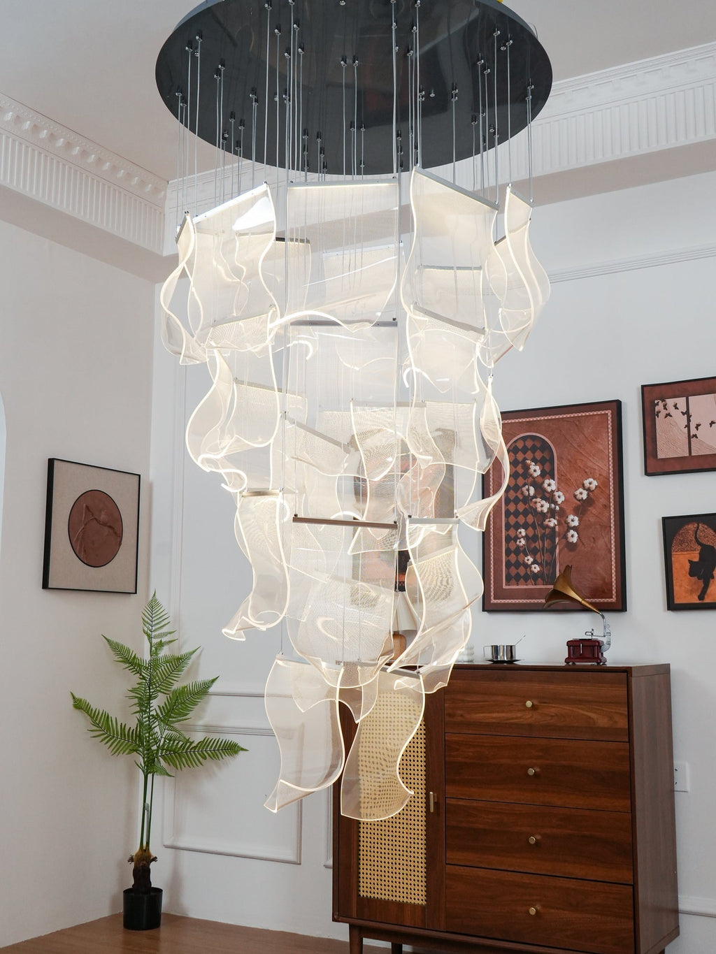 Lustra Chandelier Acrylic LED Abstract Floating - Neutralighting