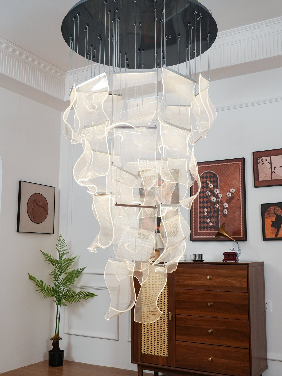 Lustra Chandelier Acrylic LED Abstract Floating - Neutralighting
