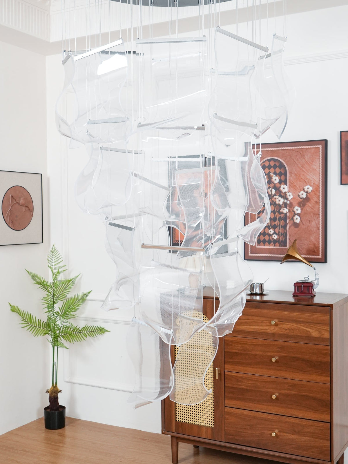 Lustra Chandelier Acrylic LED Abstract Floating - Neutralighting