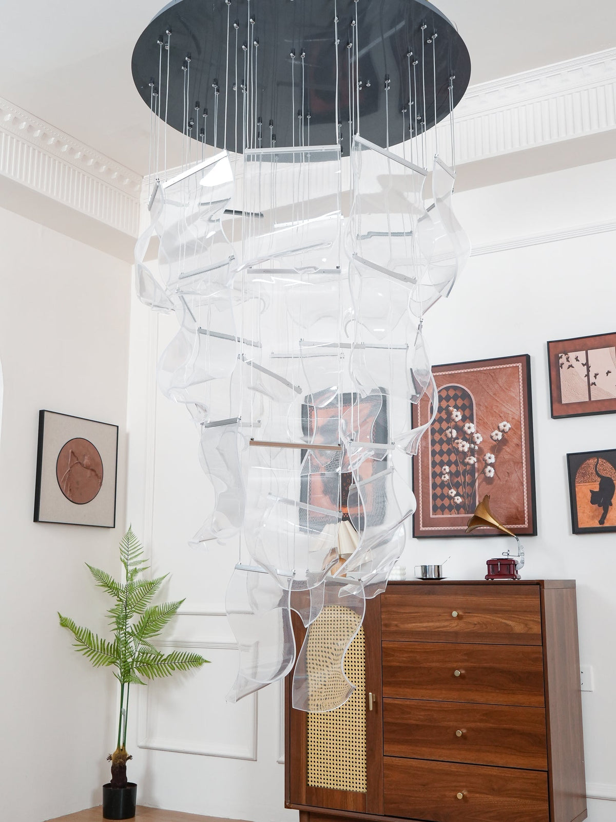 Lustra Chandelier Acrylic LED Abstract Floating - Neutralighting