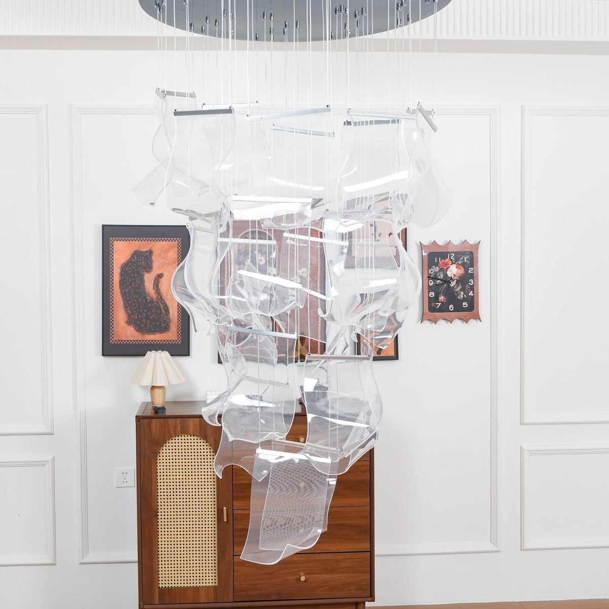 Lustra Chandelier Acrylic LED Abstract Floating - Neutralighting
