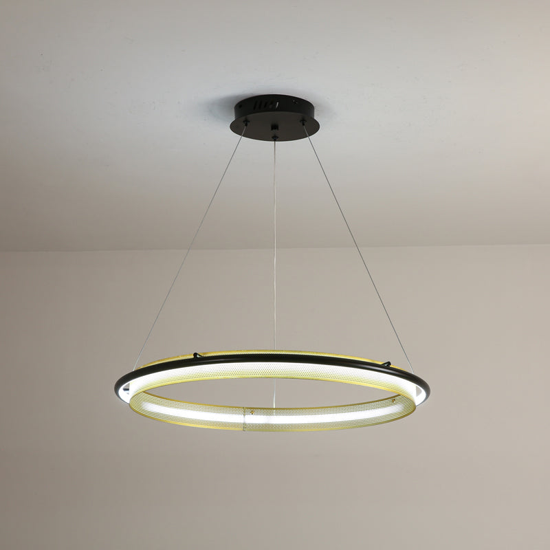 Erveliel Chandelier Rond Métal Minimaliste Moderne - Neutralighting