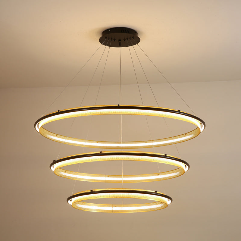 Erveliel Chandelier Rond Métal Minimaliste Moderne - Neutralighting