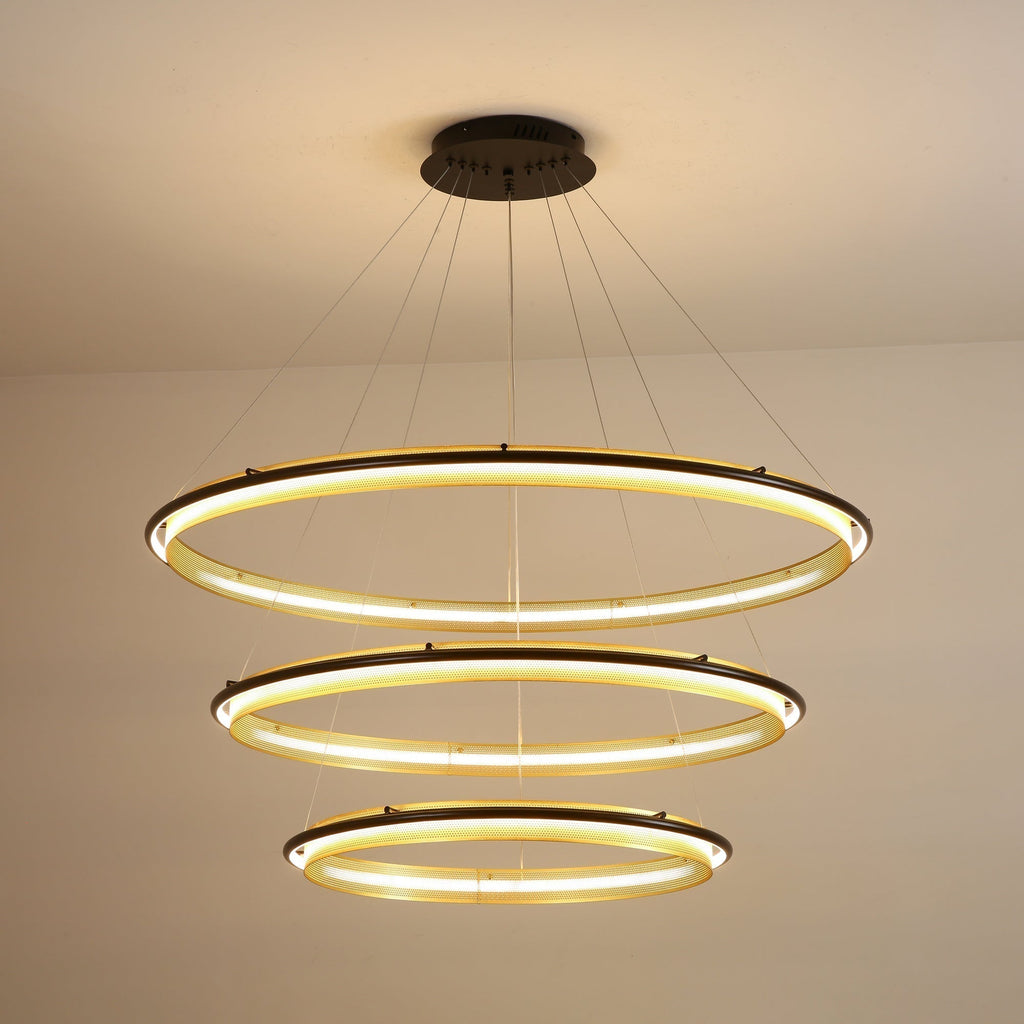 Erveliel Chandelier Rond Métal Minimaliste Moderne - Neutralighting