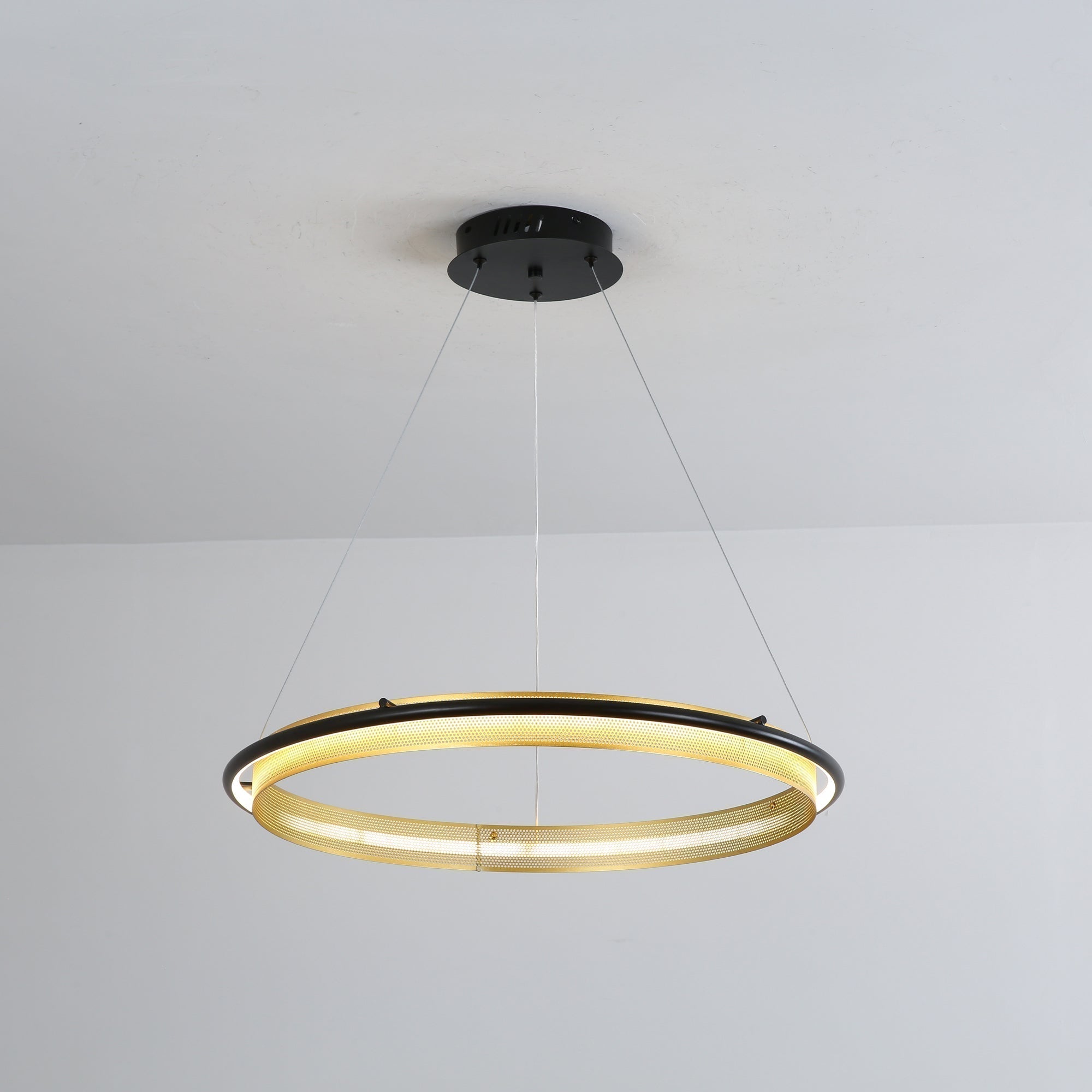 Erveliel Chandelier Rond Métal Minimaliste Moderne - Neutralighting