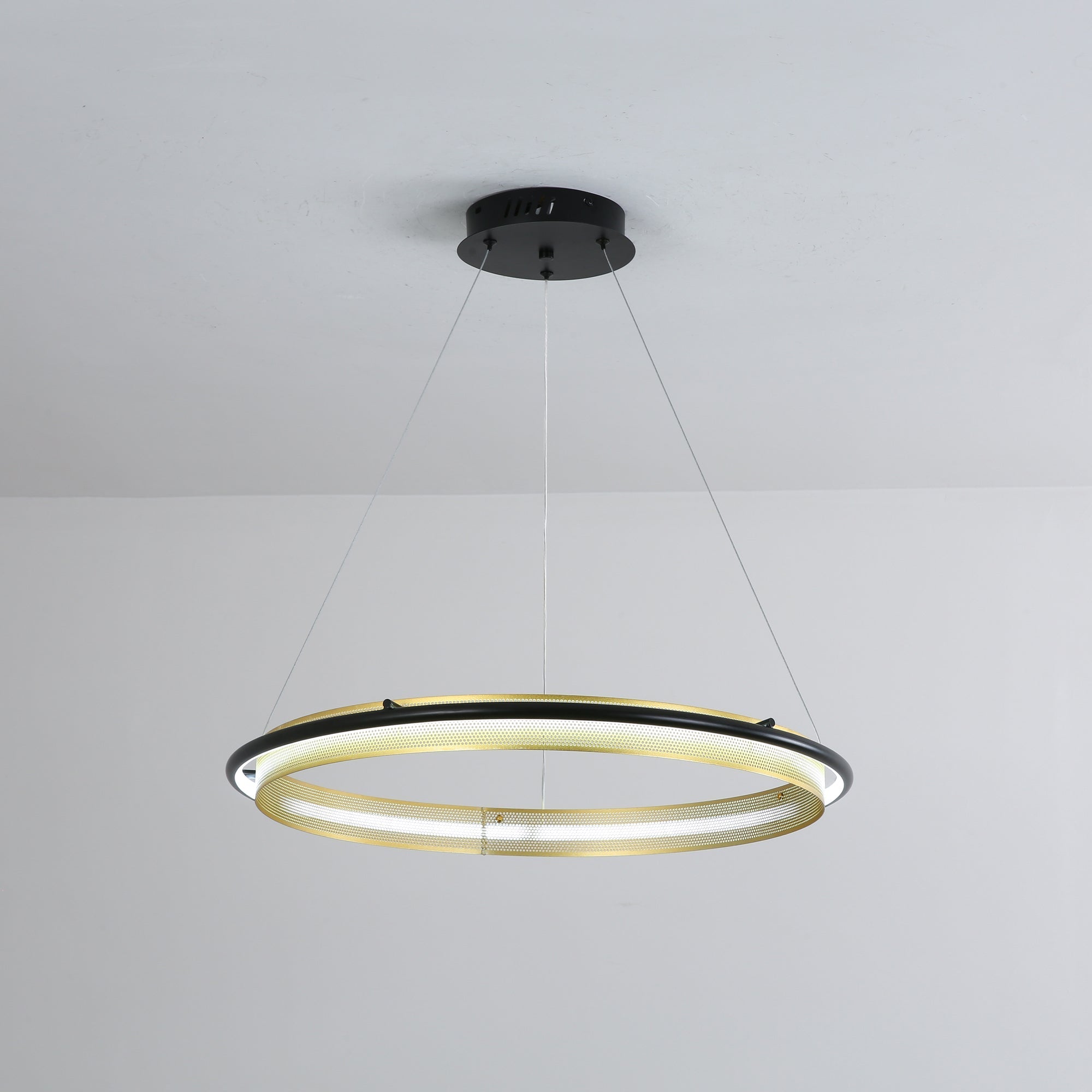 Erveliel Chandelier Rond Métal Minimaliste Moderne - Neutralighting