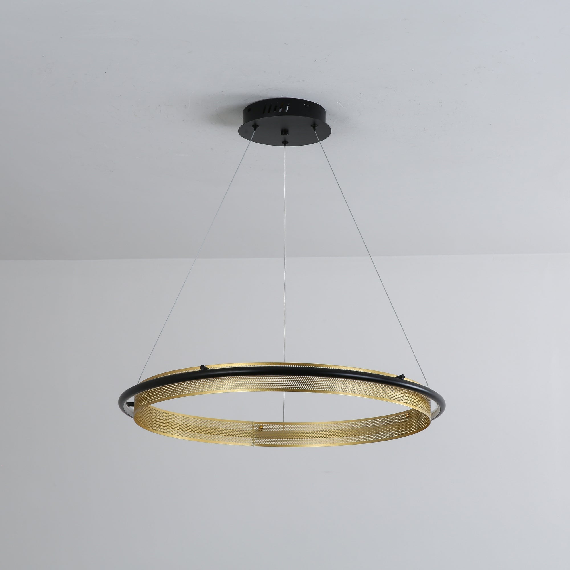 Erveliel Chandelier Rond Métal Minimaliste Moderne - Neutralighting