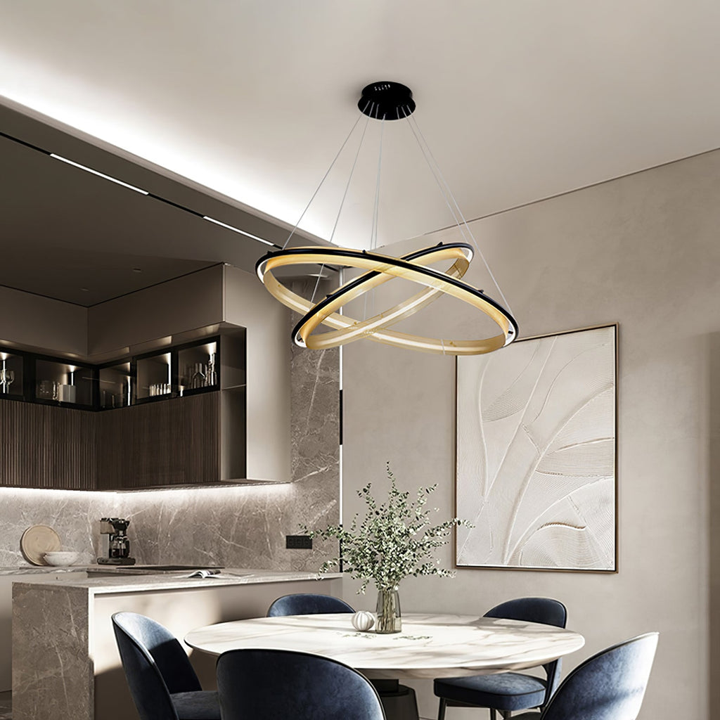 Erveliel Chandelier Rond Métal Minimaliste Moderne - Neutralighting