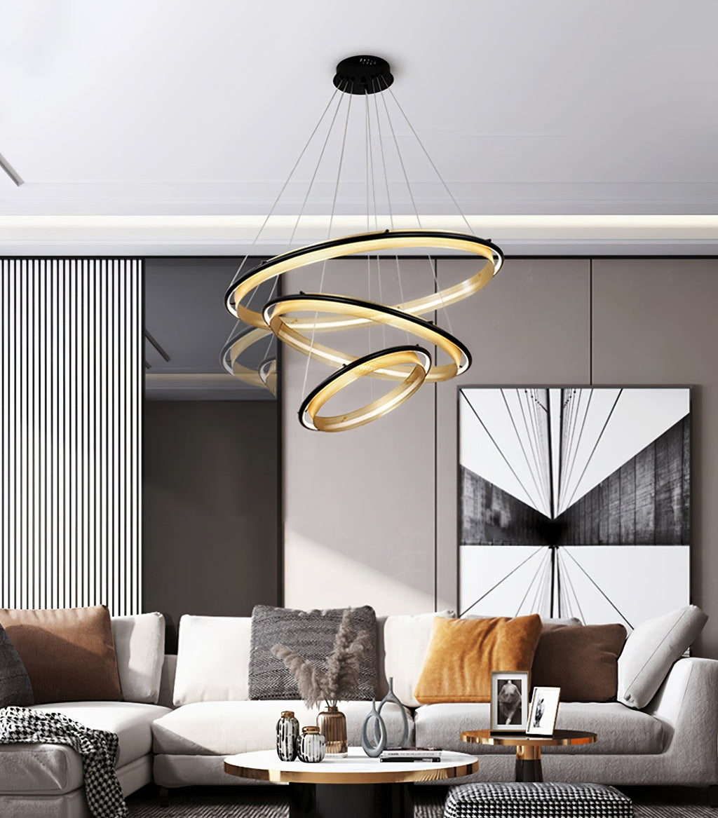 Erveliel Chandelier Rond Métal Minimaliste Moderne - Neutralighting