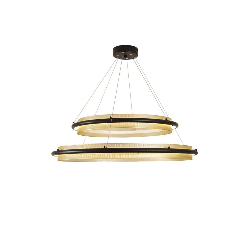 Erveliel Chandelier Rond Métal Minimaliste Moderne - Neutralighting
