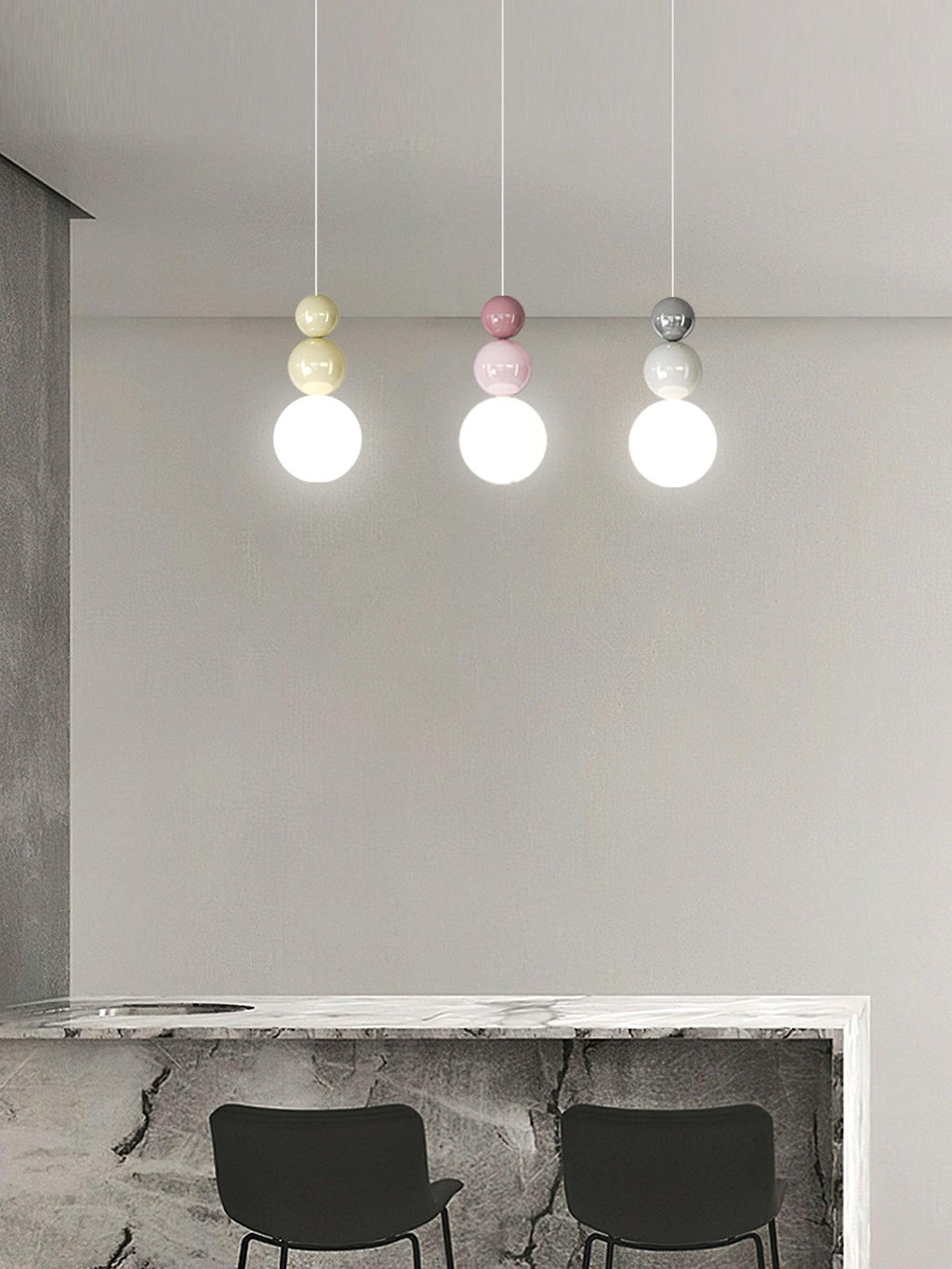 Orbis Suspension Acrylique Trois Boules - Neutralighting