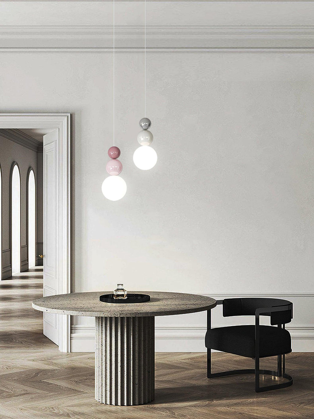 Orbis Suspension Acrylique Trois Boules - Neutralighting