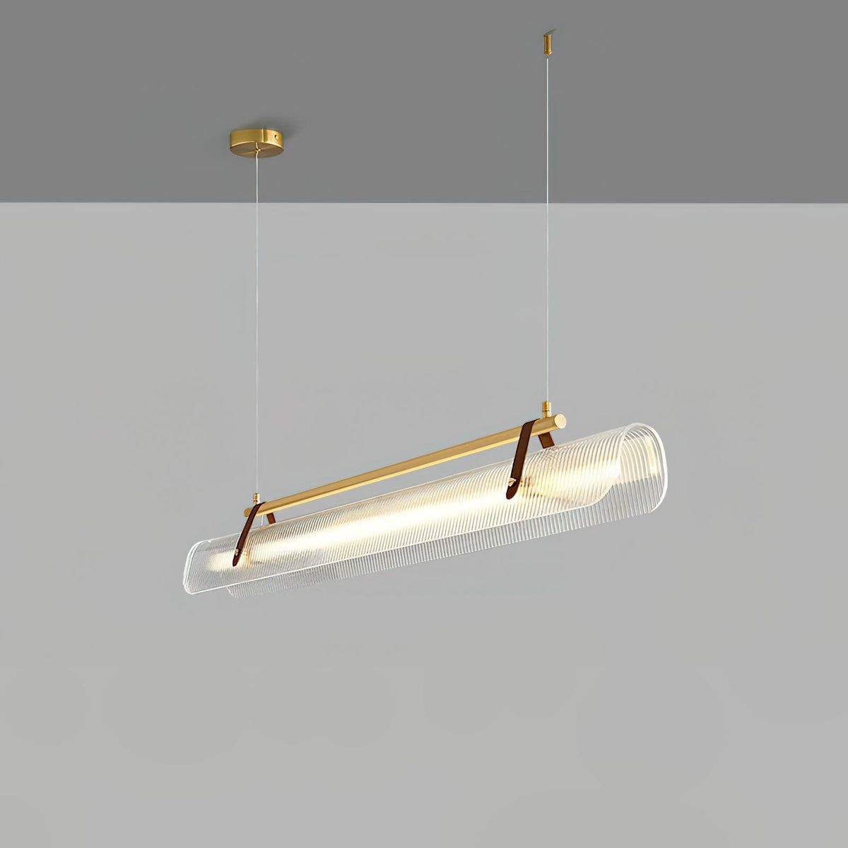 Lustra Suspension Lampe Acrylique Linéaire Moderne pour Salle à Manger - Neutralighting