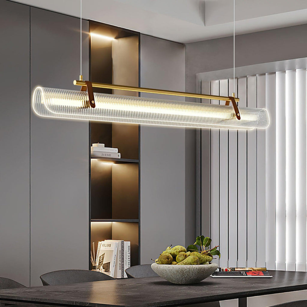 Lustra Suspension Lampe Acrylique Linéaire Moderne pour Salle à Manger - Neutralighting
