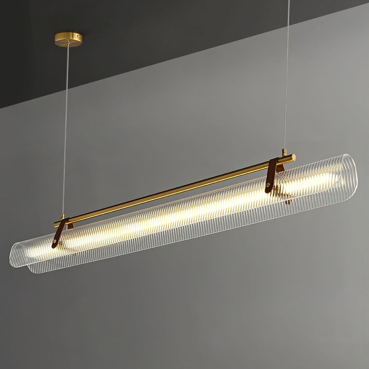 Lustra Suspension Lampe Acrylique Linéaire Moderne pour Salle à Manger - Neutralighting