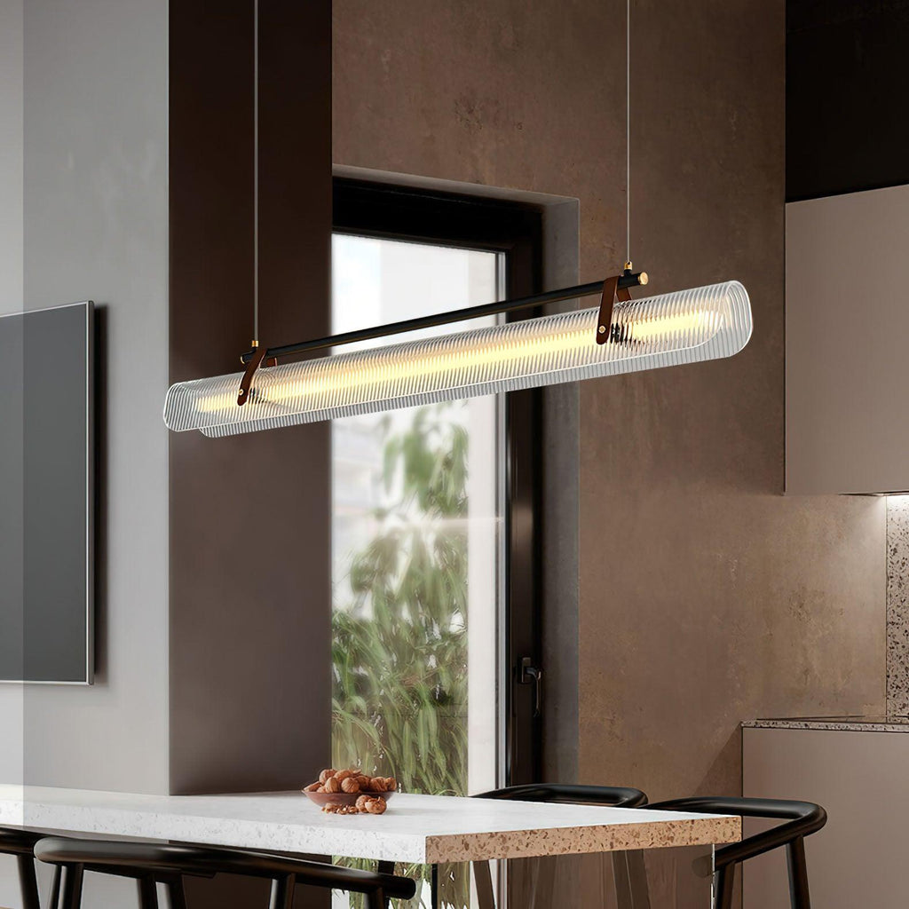 Lustra Suspension Lampe Acrylique Linéaire Moderne pour Salle à Manger - Neutralighting