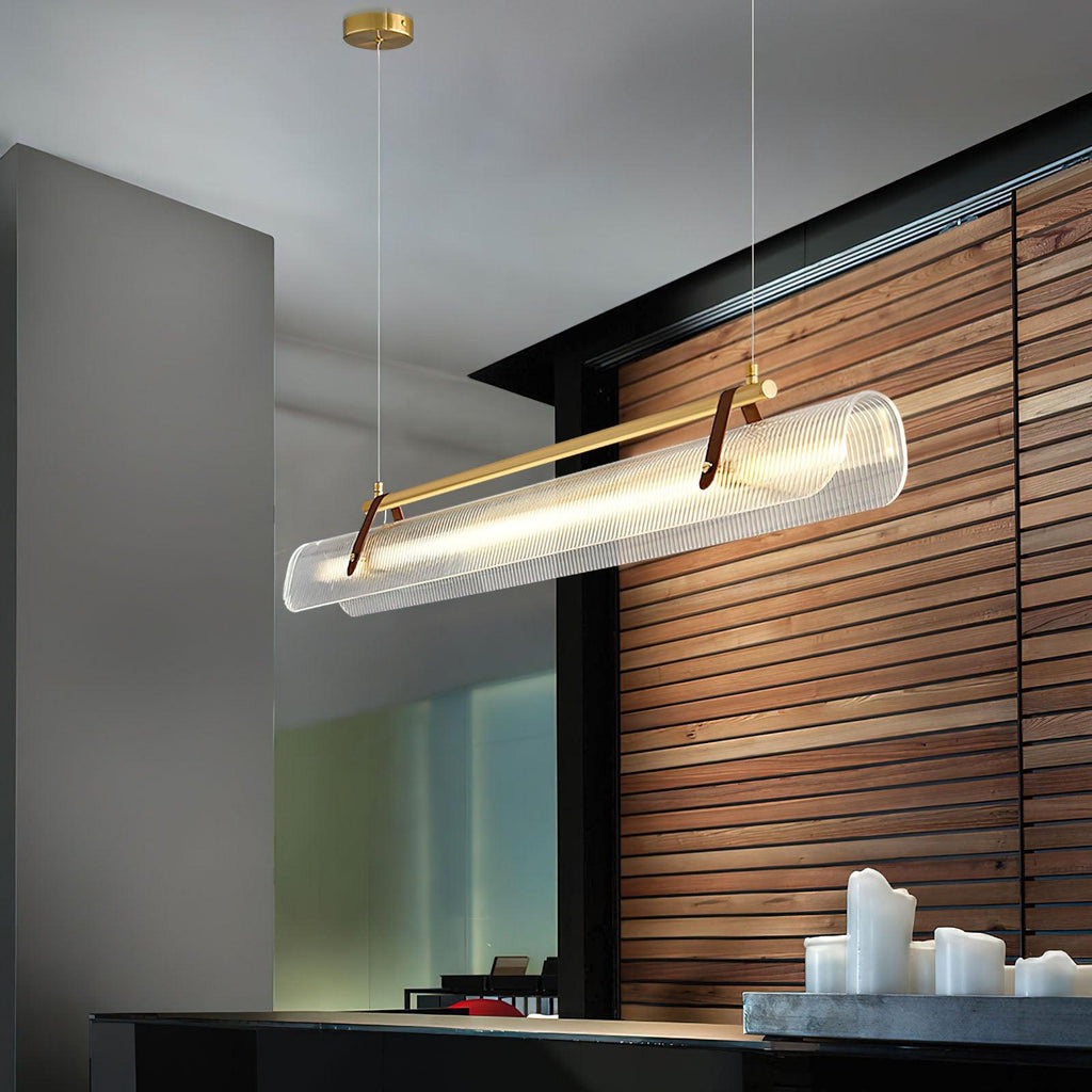 Lustra Suspension Lampe Acrylique Linéaire Moderne pour Salle à Manger - Neutralighting