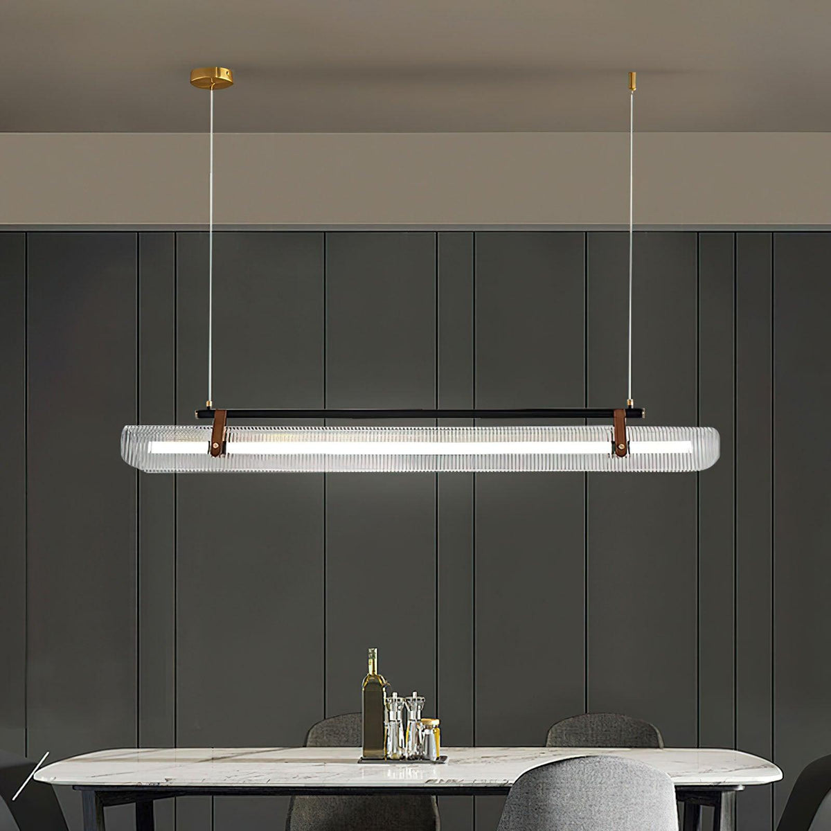 Lustra Suspension Lampe Acrylique Linéaire Moderne pour Salle à Manger - Neutralighting