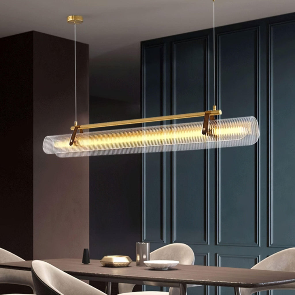 Lustra Suspension Lampe Acrylique Linéaire Moderne pour Salle à Manger - Neutralighting