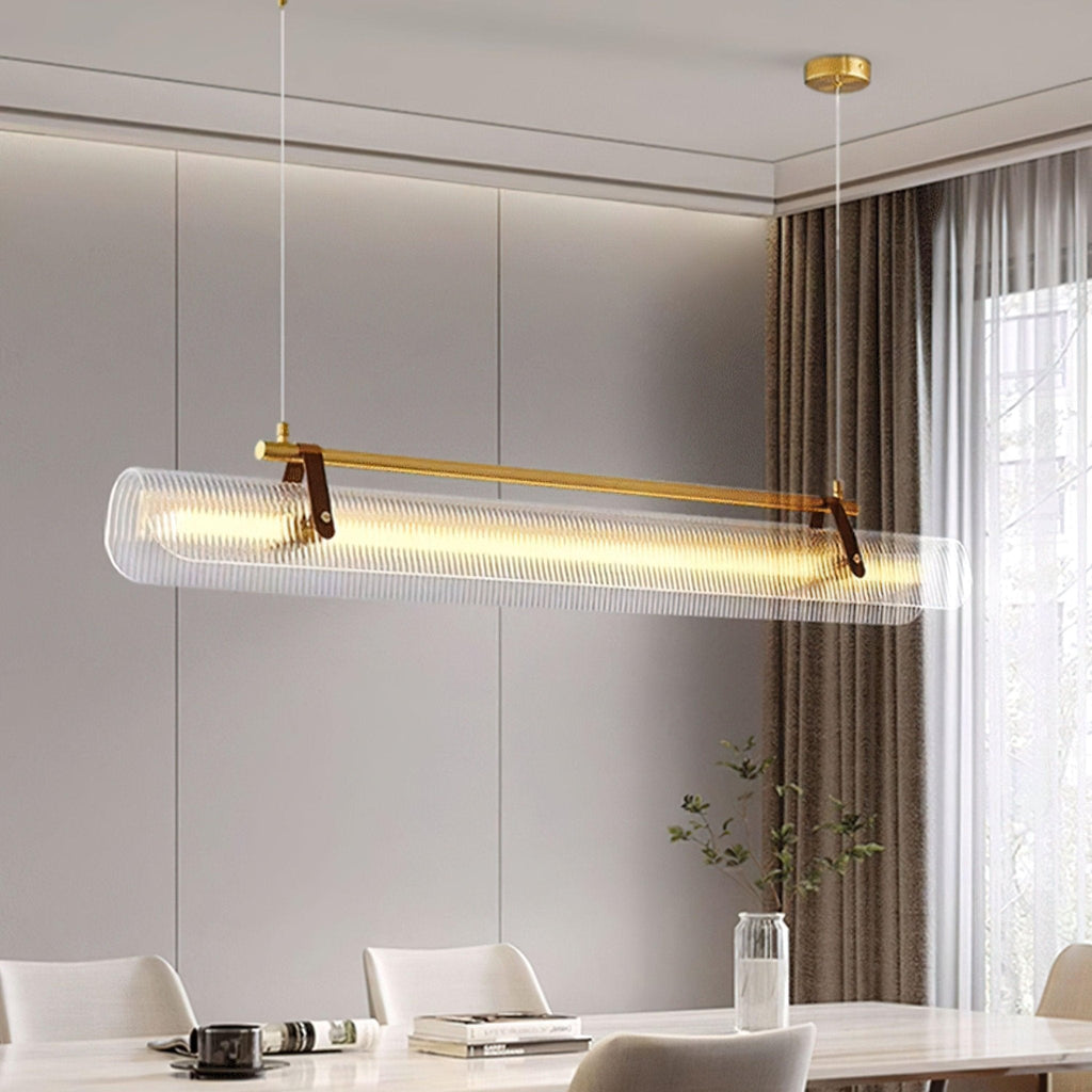 Lustra Suspension Lampe Acrylique Linéaire Moderne pour Salle à Manger - Neutralighting