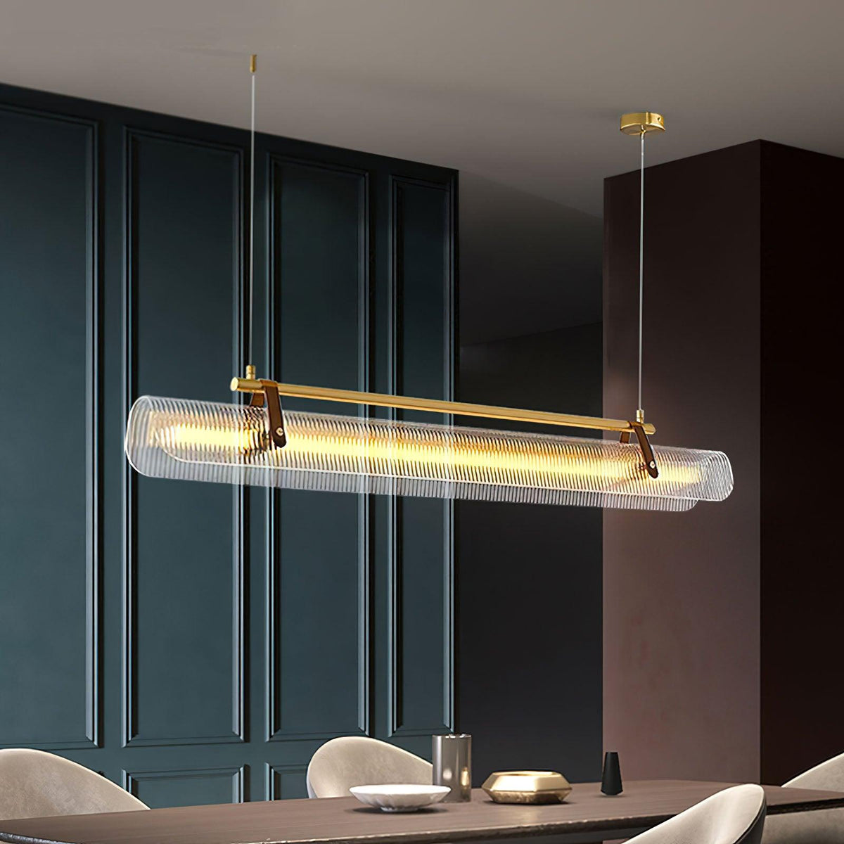 Lustra Suspension Lampe Acrylique Linéaire Moderne pour Salle à Manger - Neutralighting