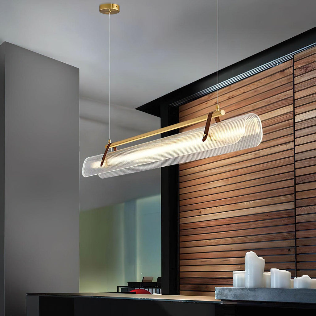 Lustra Suspension Lampe Acrylique Linéaire Moderne pour Salle à Manger - Neutralighting