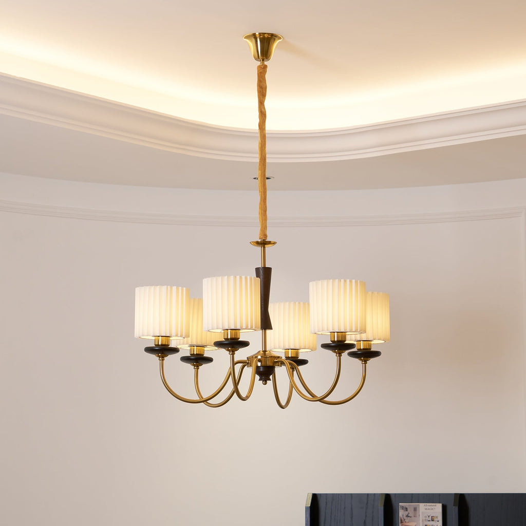 Lustra Chandelier en Laiton Tissu - Neutralighting