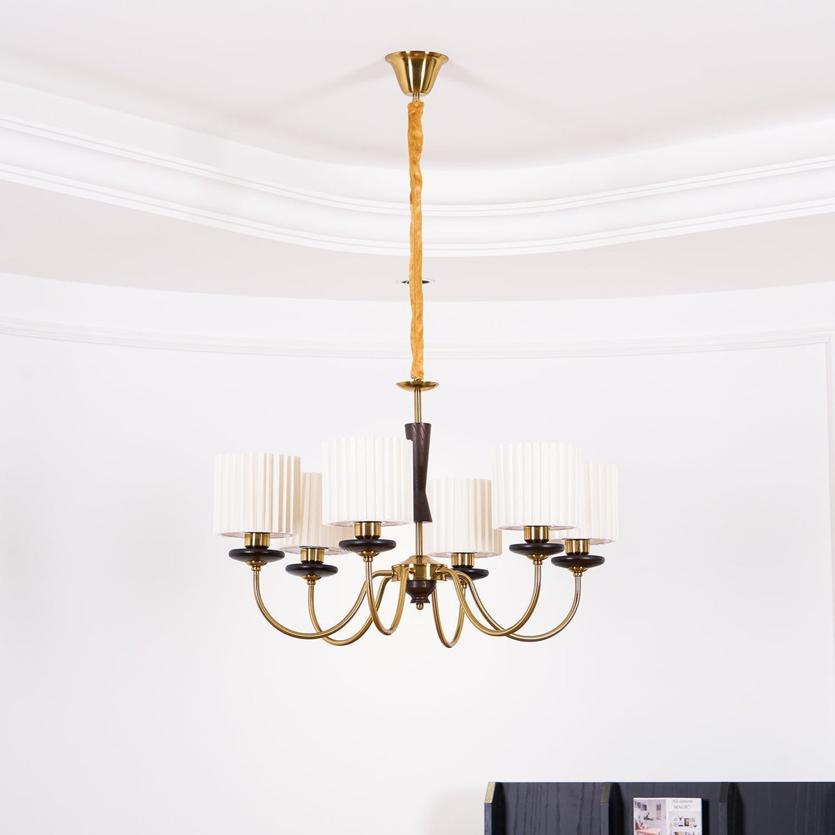 Lustra Chandelier en Laiton Tissu - Neutralighting