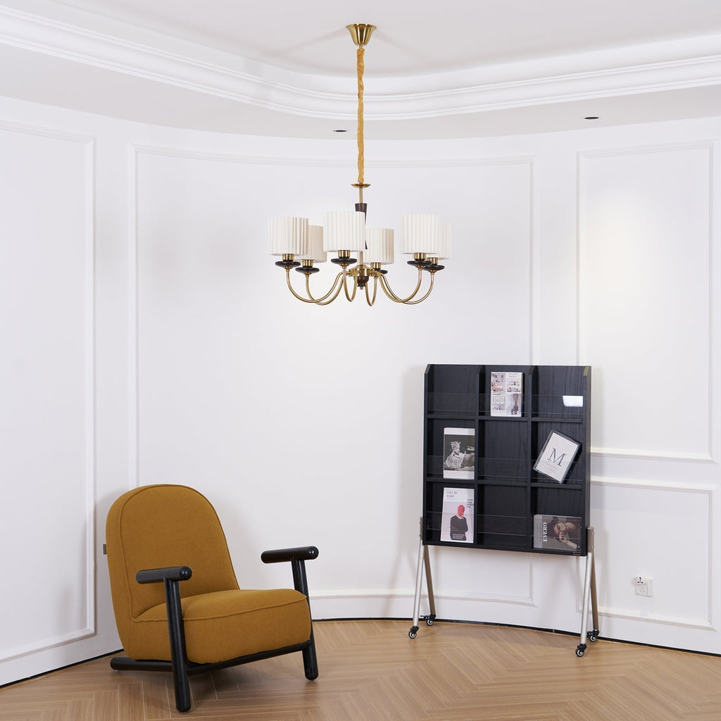 Lustra Chandelier en Laiton Tissu - Neutralighting