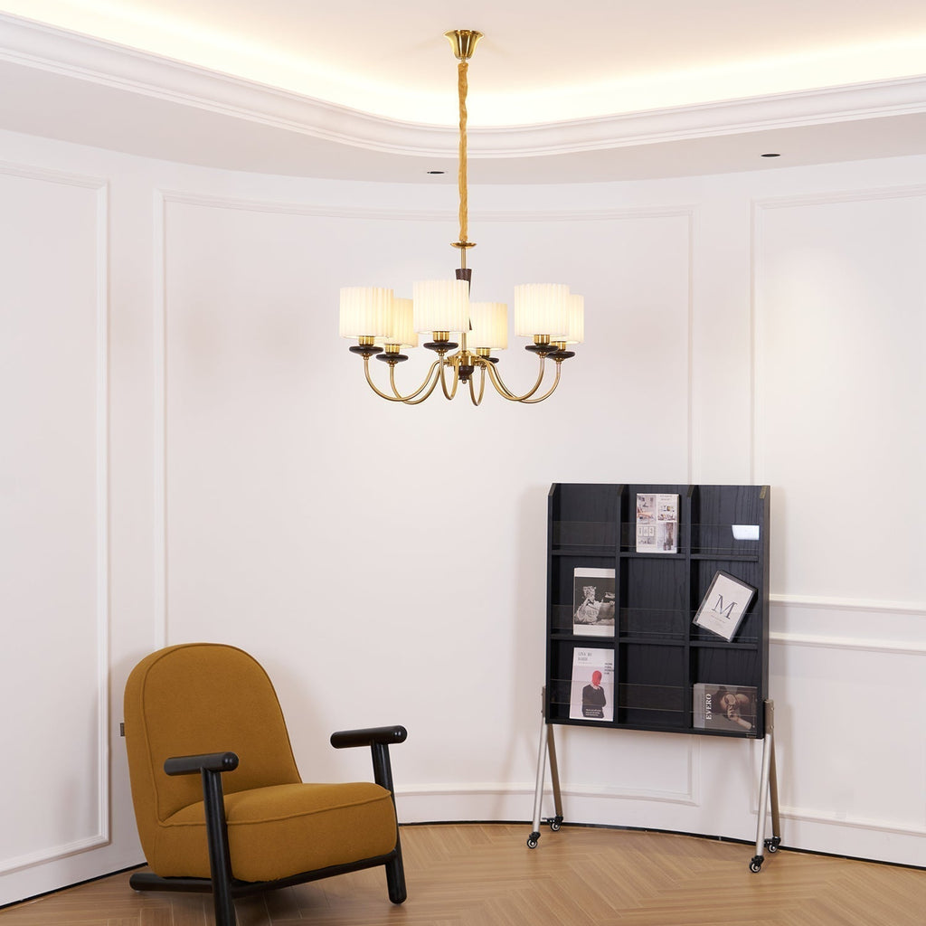 Lustra Chandelier en Laiton Tissu - Neutralighting