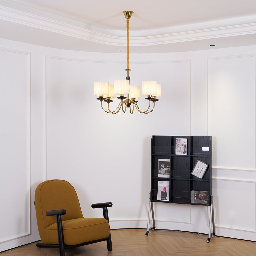 Lustra Chandelier en Laiton Tissu - Neutralighting