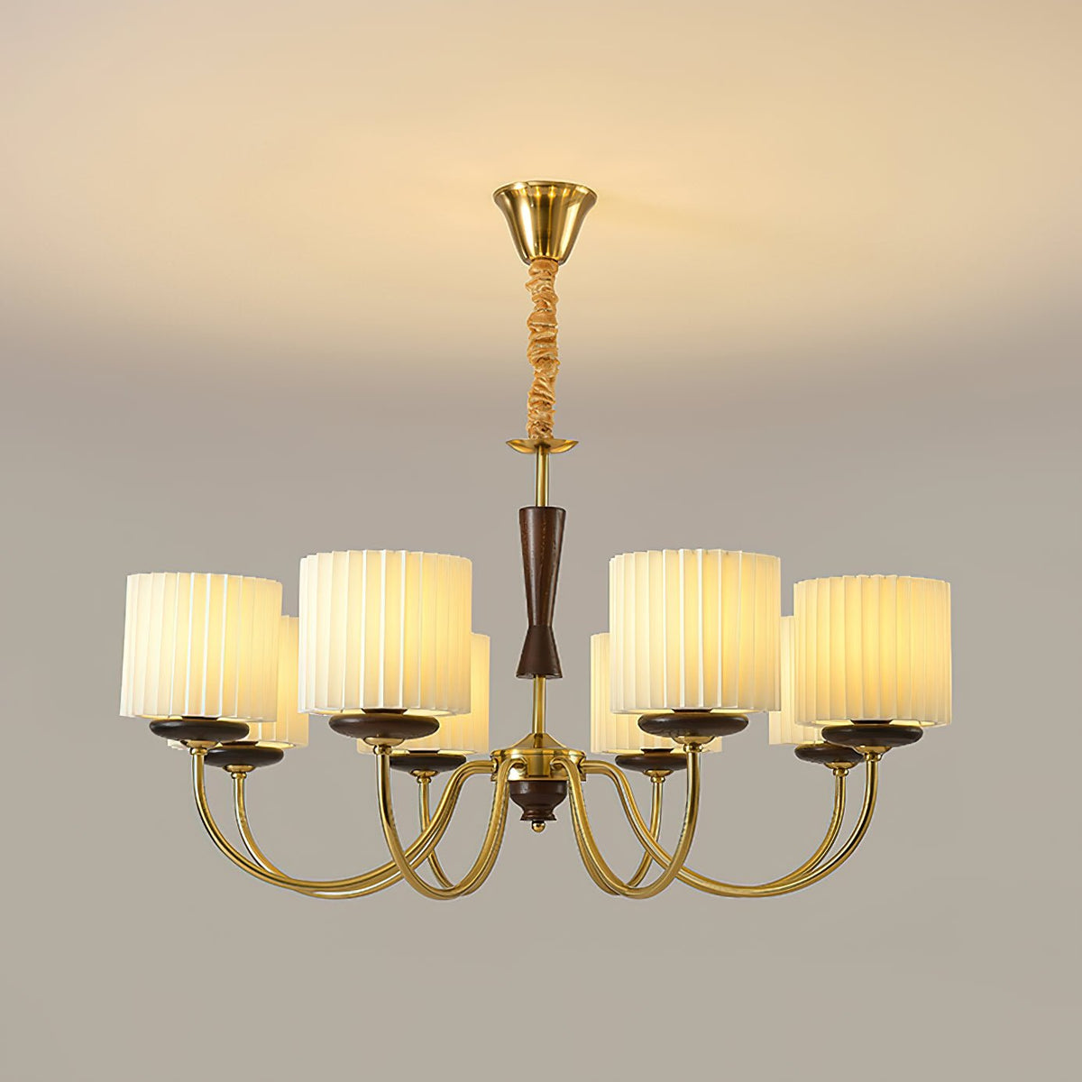 Lustra Chandelier en Laiton Tissu - Neutralighting