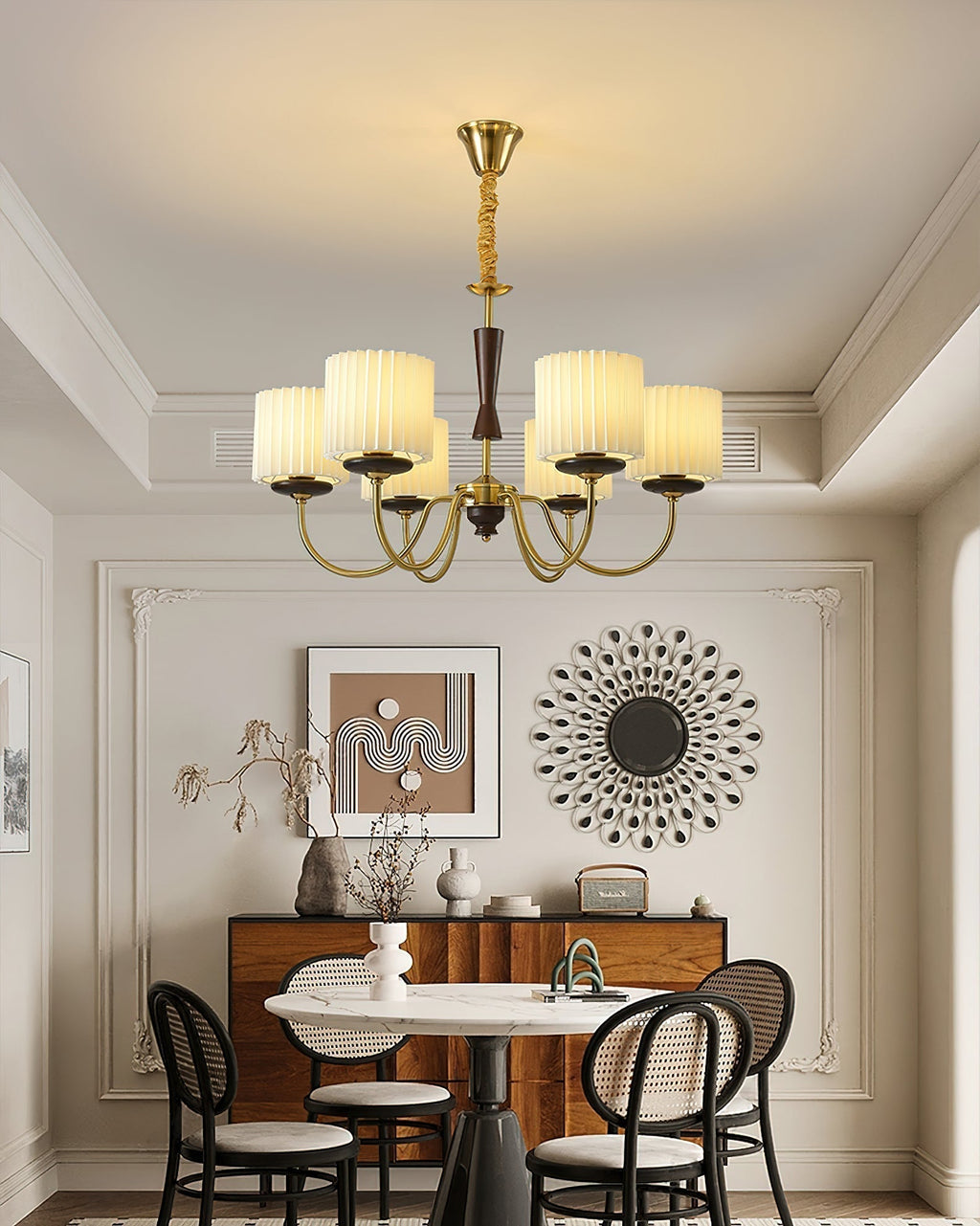 Lustra Chandelier en Laiton Tissu - Neutralighting
