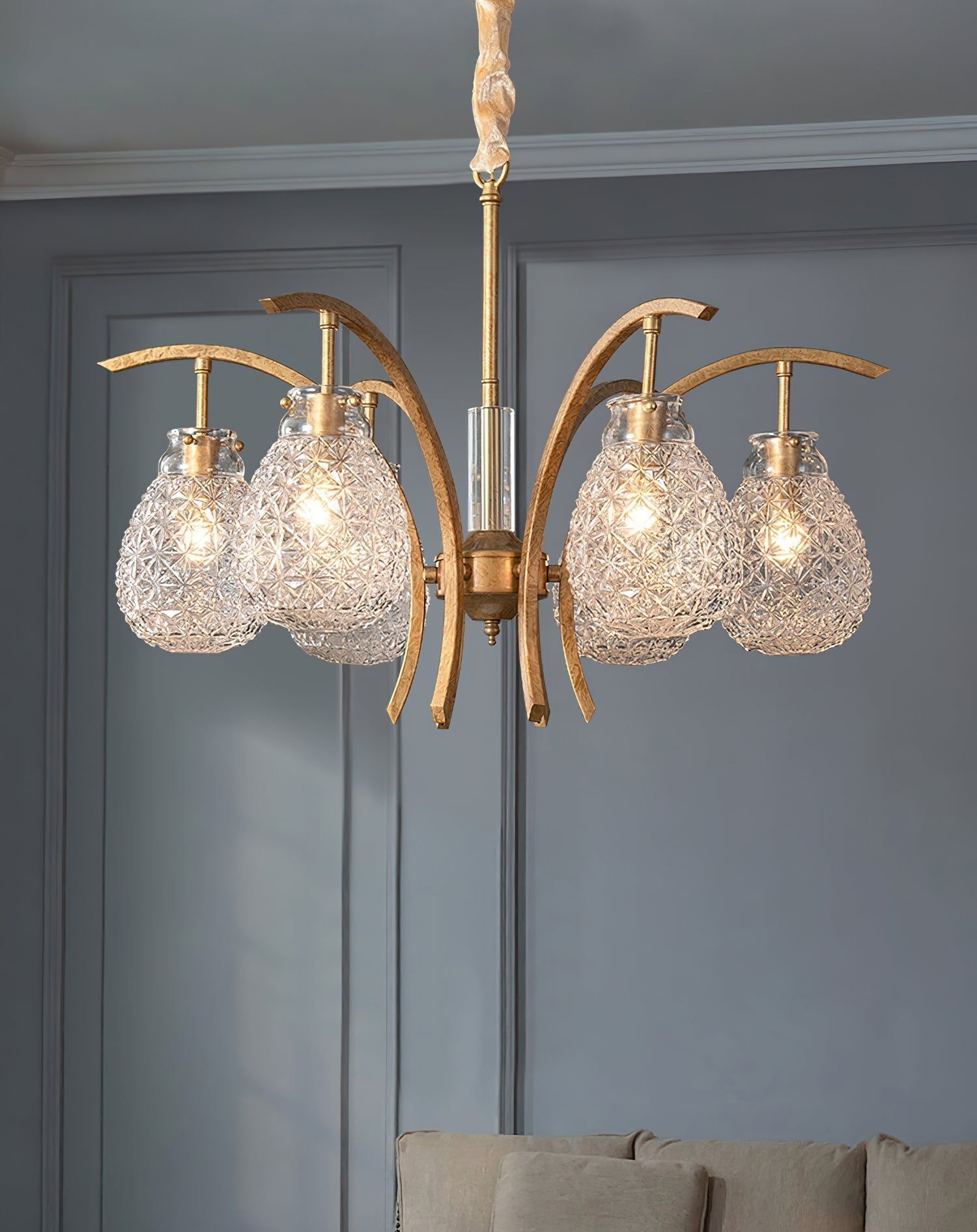 Adams Lustre Verre Luxe Postmoderne - Neutralighting