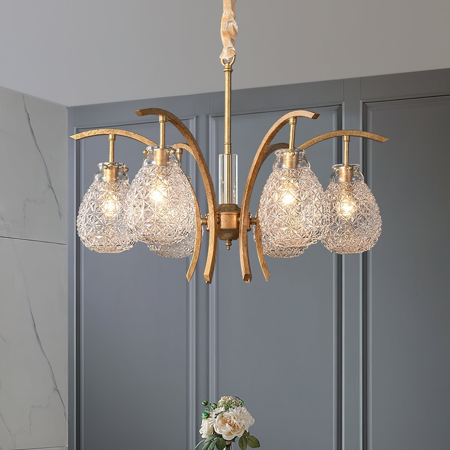 Adams Lustre Verre Luxe Postmoderne - Neutralighting
