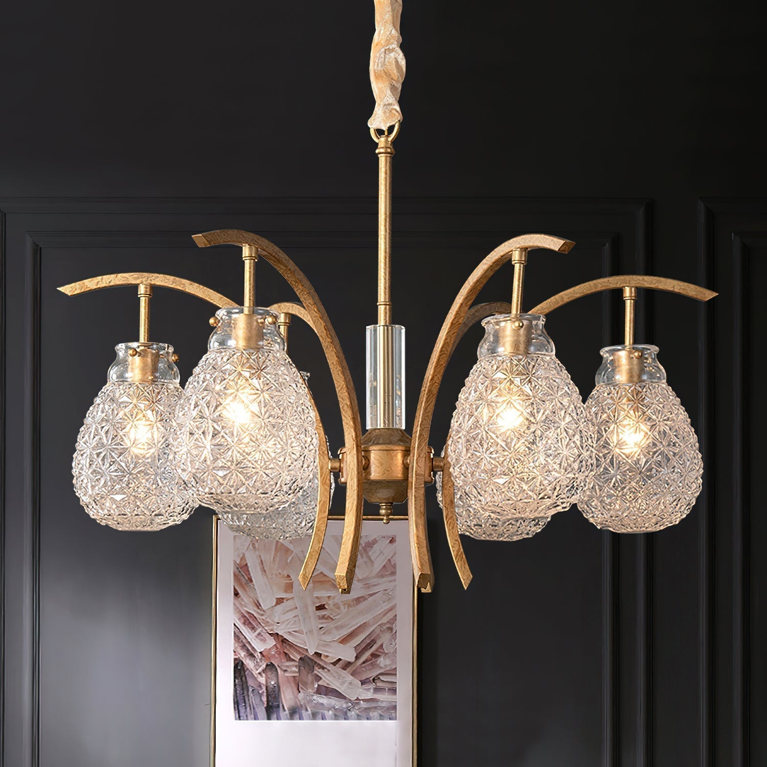 Adams Lustre Verre Luxe Postmoderne - Neutralighting