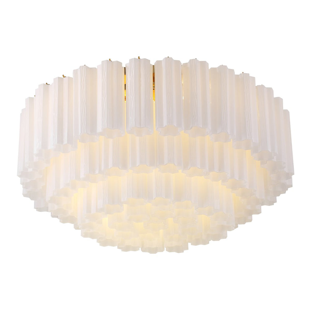 Aurora Plafonnier en Tube de Verre Superposé Ambre - Neutralighting