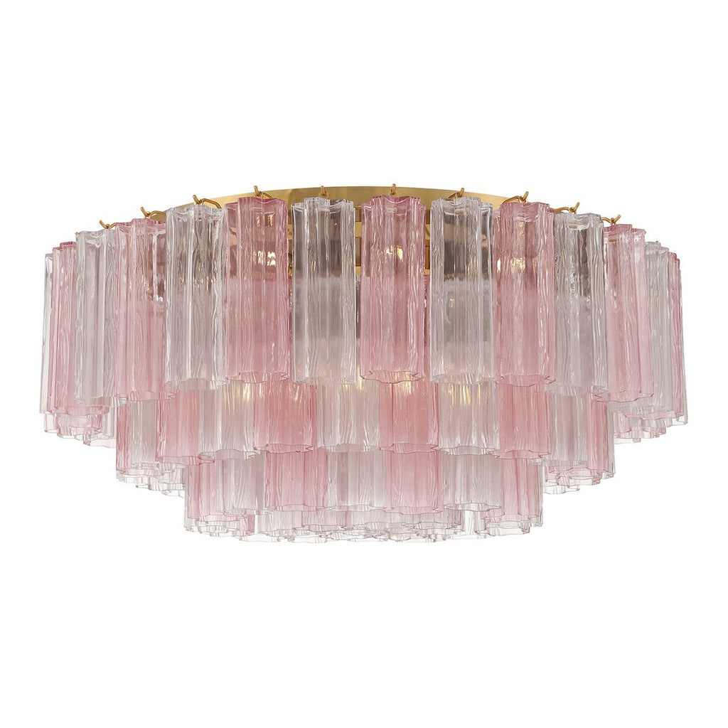 Aurora Plafonnier en Tube de Verre Superposé Ambre - Neutralighting