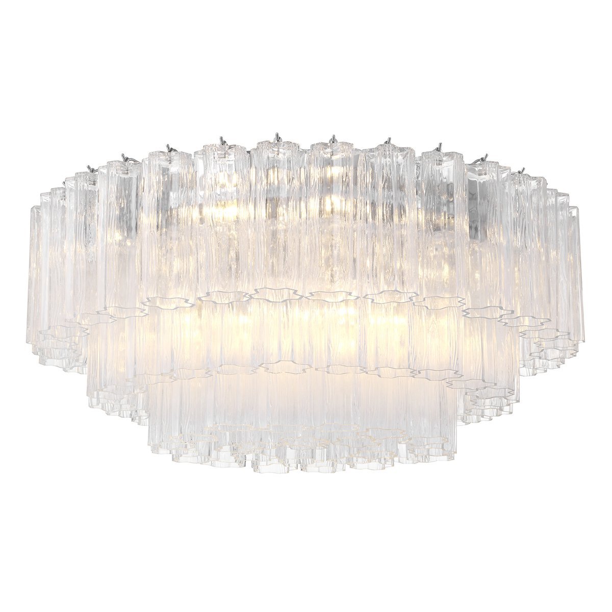 Aurora Plafonnier en Tube de Verre Superposé Ambre - Neutralighting