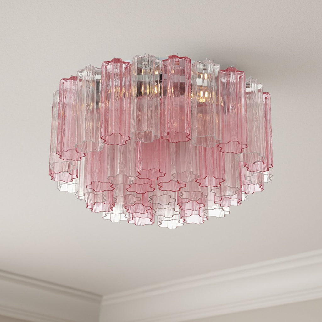 Aurora Plafonnier en Tube de Verre Superposé Ambre - Neutralighting