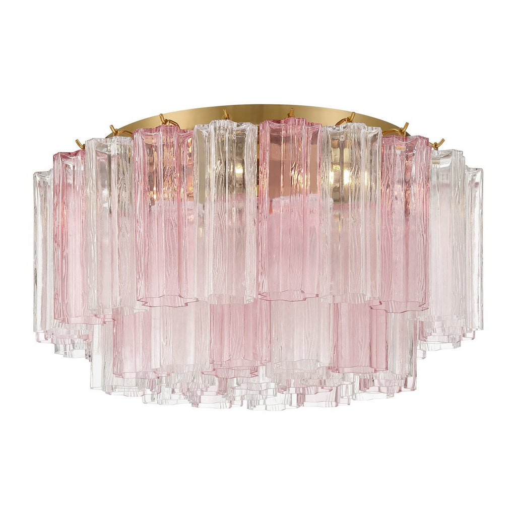 Aurora Plafonnier en Tube de Verre Superposé Ambre - Neutralighting