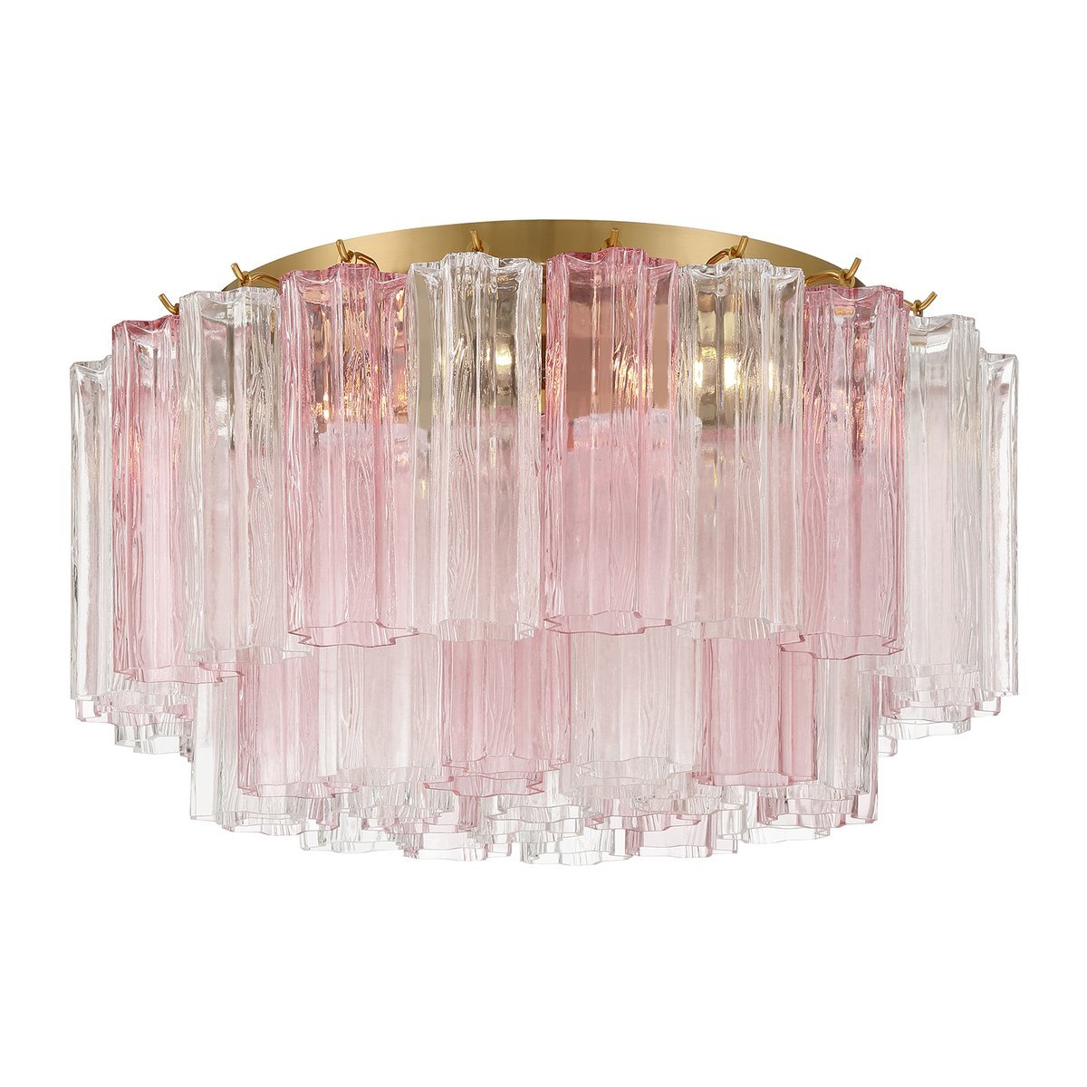 Aurora Plafonnier en Tube de Verre Superposé Ambre - Neutralighting