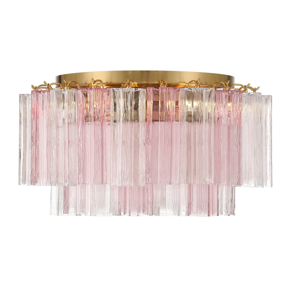 Aurora Plafonnier en Tube de Verre Superposé Ambre - Neutralighting