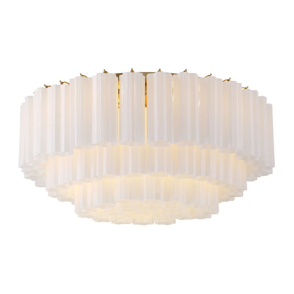 Aurora Plafonnier en Tube de Verre Superposé Ambre - Neutralighting