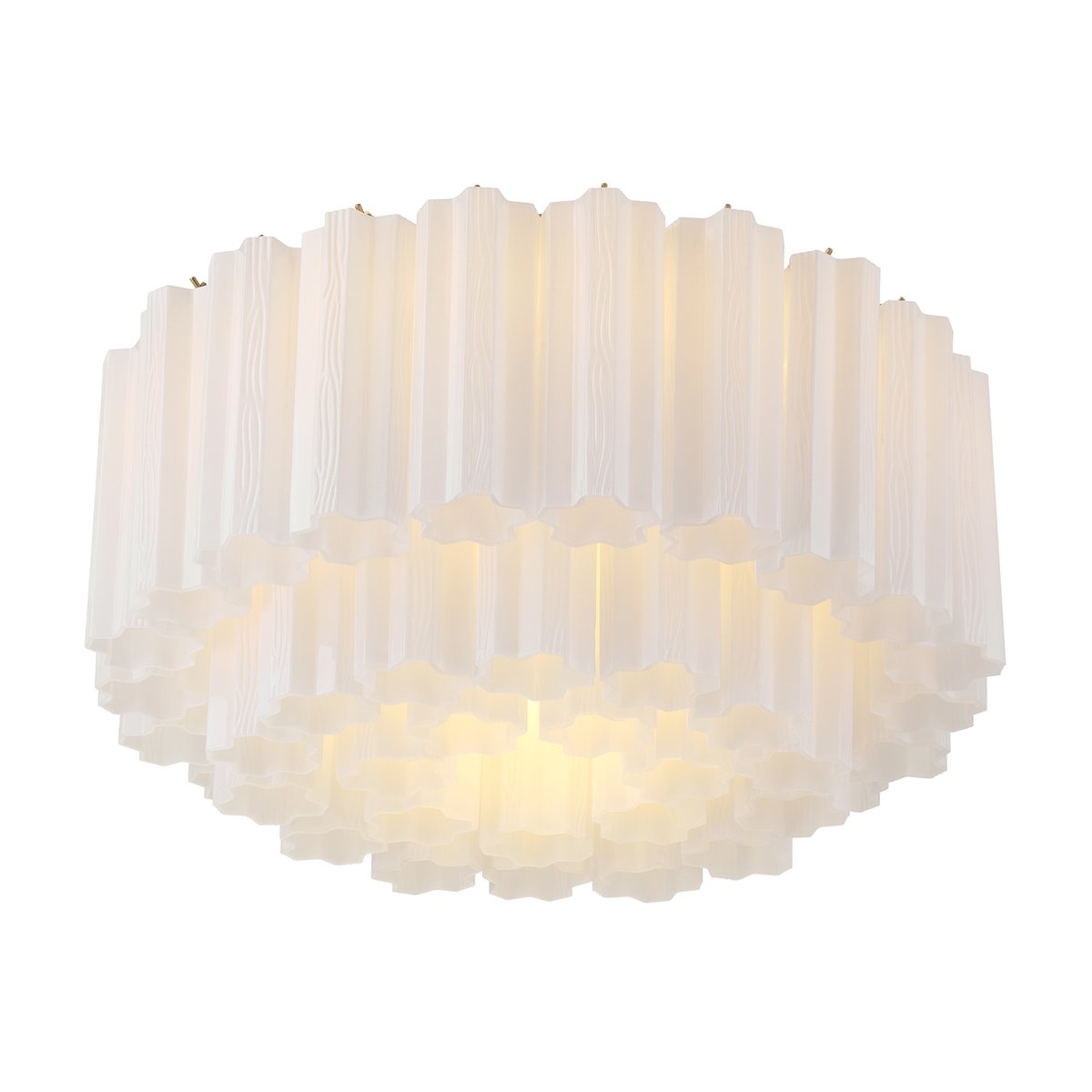 Aurora Plafonnier en Tube de Verre Superposé Ambre - Neutralighting