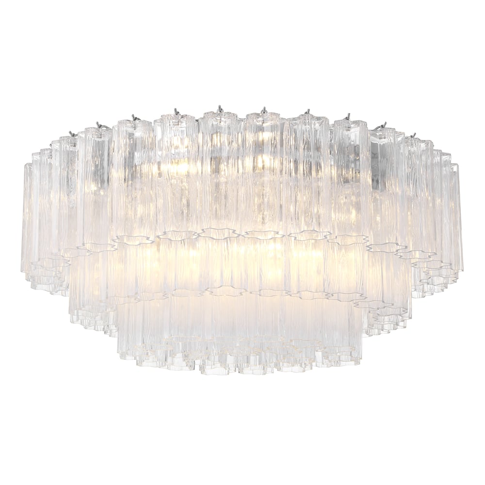 Aurora Plafonnier en Tube de Verre Superposé Ambre - Neutralighting