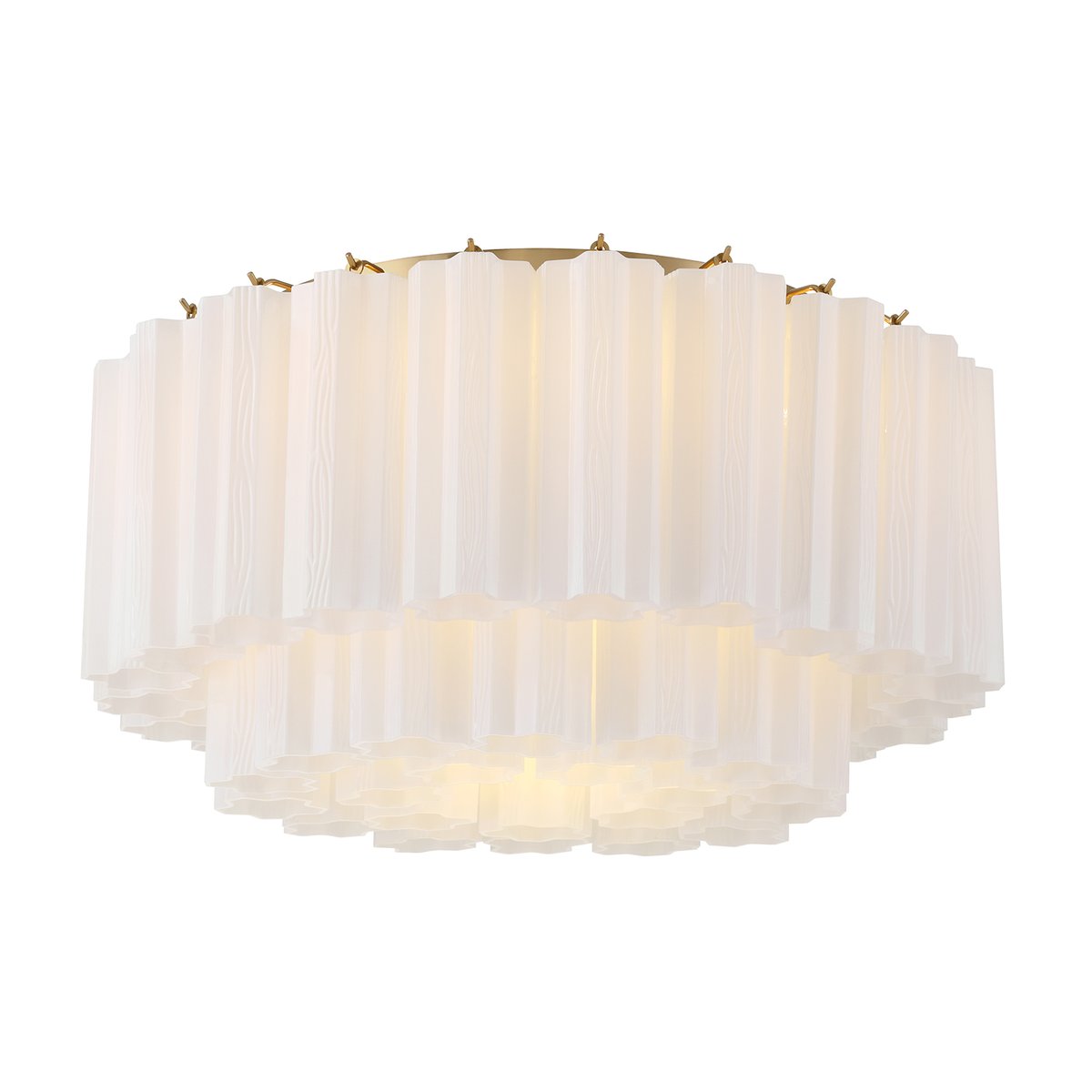Aurora Plafonnier en Tube de Verre Superposé Ambre - Neutralighting