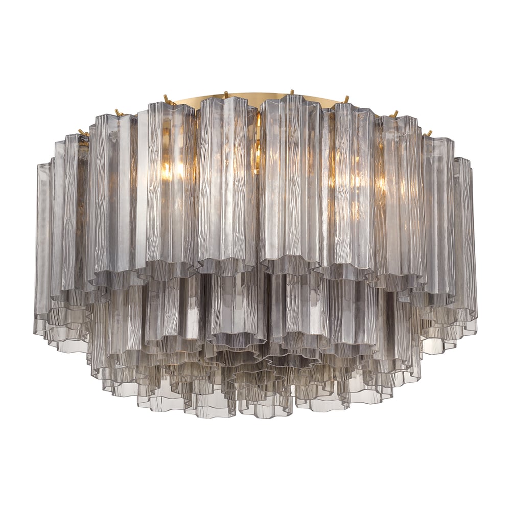 Aurora Plafonnier en Tube de Verre Superposé Ambre - Neutralighting