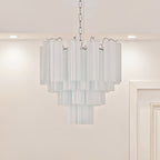 Aurora Chandelier Blanc Tubes Superposés - Neutralighting